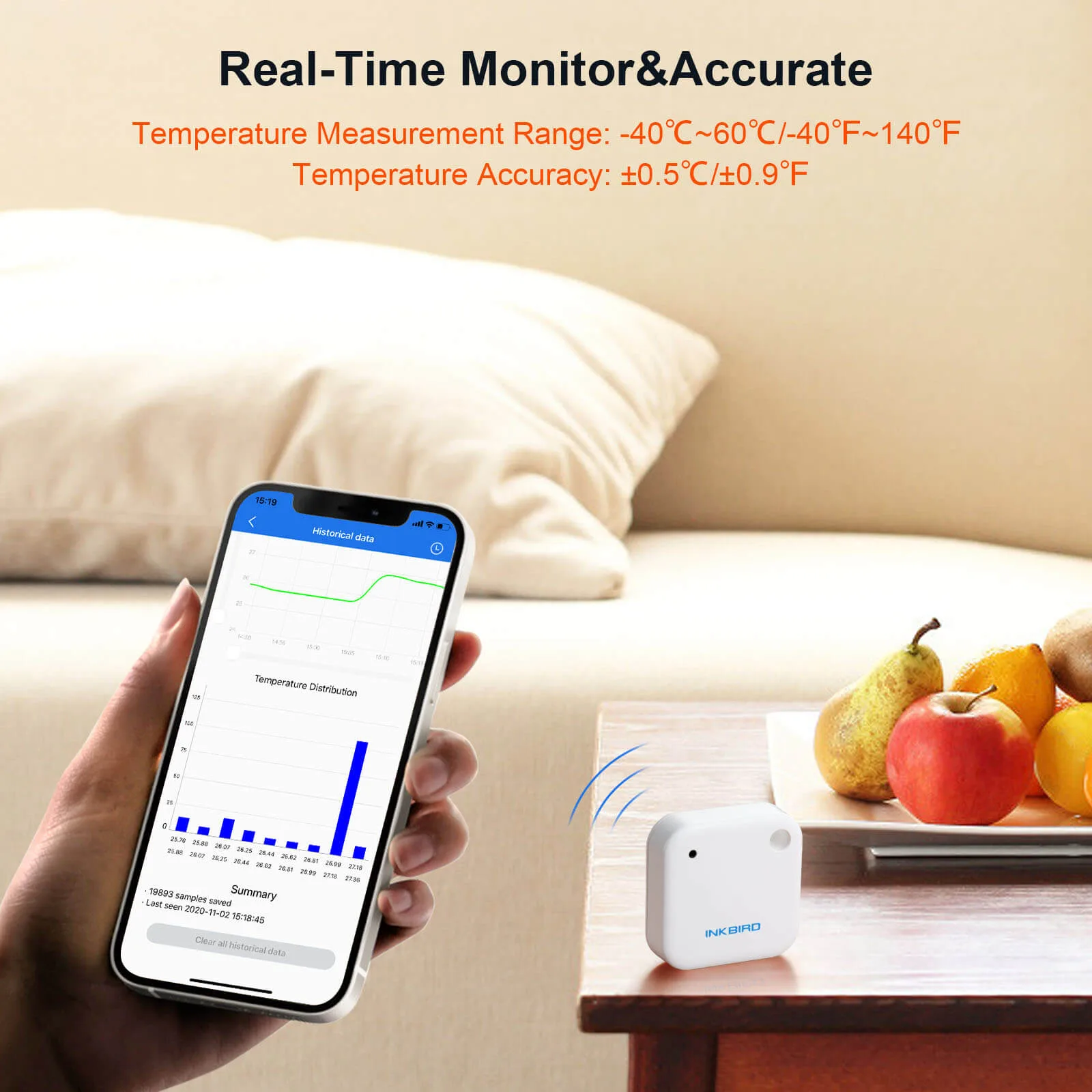 Inkbird IBS-TH2 temperature humidity sensor image 2